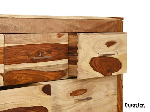 Raygoor Solid Sheesham wood 7 Drawer Chest #4 - Duraster 