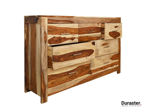 Raygoor Solid Sheesham wood 7 Drawer Chest #4 - Duraster 