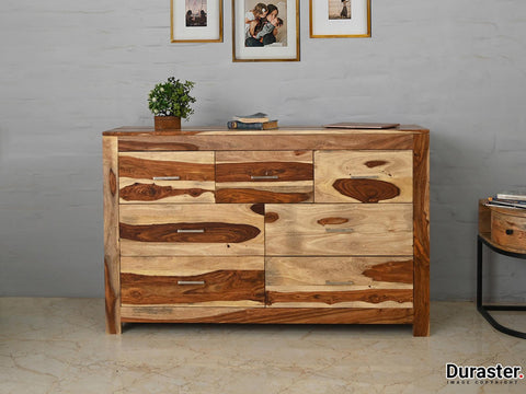 Raygoor Solid Sheesham wood 7 Drawer Chest #4 - Duraster 