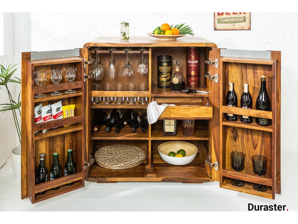 Buckingham Modern Solid Sheesham wood Bar Cabinet #1 - Duraster 