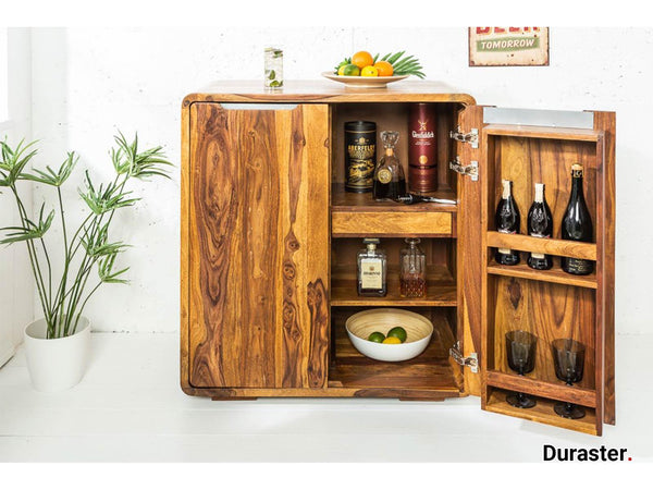 Buckingham Modern Solid Sheesham wood Bar Cabinet #1 - Duraster 