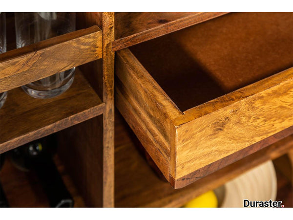 Buckingham Modern Solid Sheesham wood Bar Cabinet #1 - Duraster 
