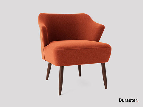 Elemantray  Solid Wood Fabric Upholstered Chair #4 - Duraster 