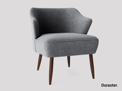 Elemantray  Solid Wood Fabric Upholstered Chair #4 - Duraster 