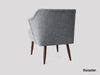 ElemantraySolid Wood Fabric Upholstered Chair #4 - Duraster 